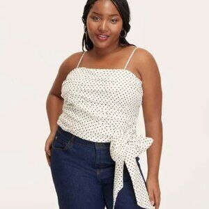 Kate Spade White Top with Black Dots